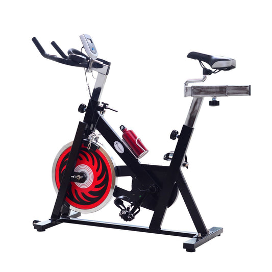 Soozier Indoor Exercise Bike Upright Bicycle with LCD Monitor Health